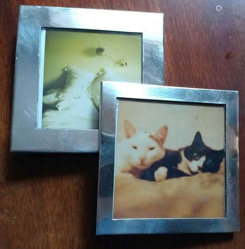 Lot of 2 Sterling silver picture frames