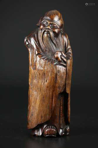 Qing Dynasty Root wood Carving of Longevity