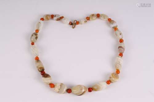 Antique Agate Beads Necklace