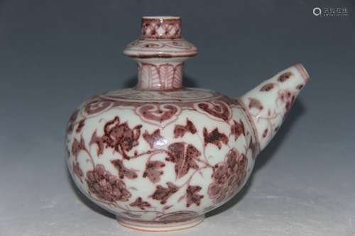 Chinese Copper Red Porcelain Pot