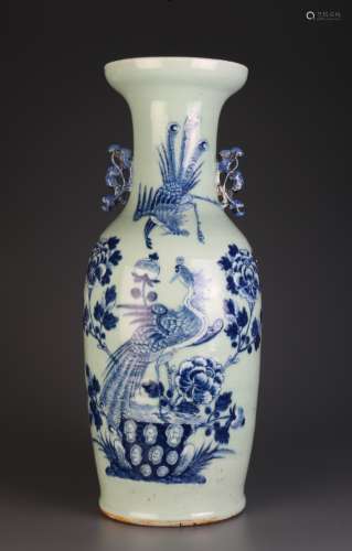 Chinese Porcelain Vase w/ Ear