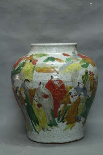 Chinese WuCai Porcelain Jar