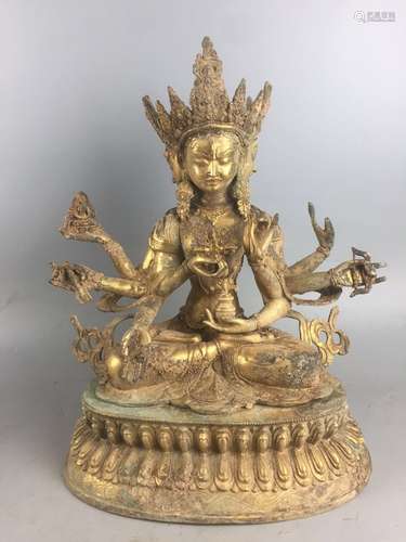 Chinese Gilt Bronze Buddha