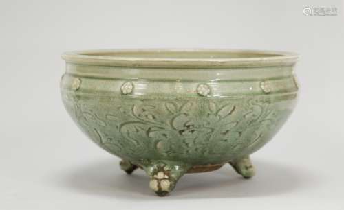 Ming Chinese Antique Porcelain Tripod Censer