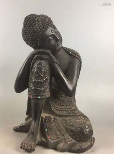 Chinese Bronze Seating Buddha