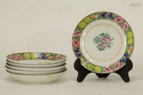 Chinese 6 Pieces Porcelain Dishes