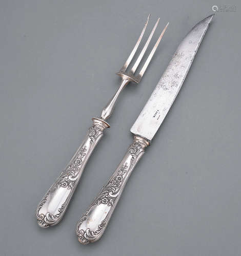 法国 Leon Demne 1895 纯银餐具 （一套二件）