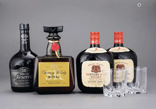 70至90年代 Suntory 威士忌 （四件）