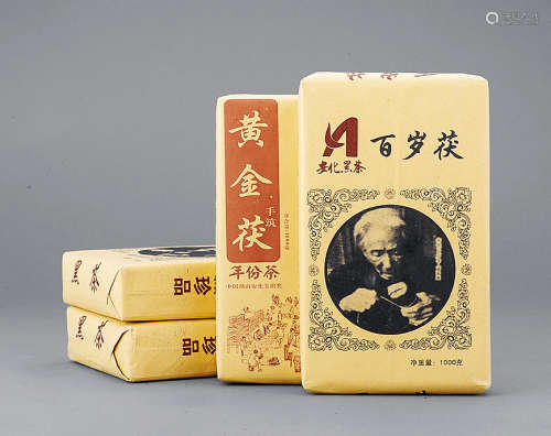 90年代 安化茯茶砖 （一组四件）