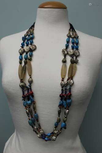 Tribal beaded necklace.