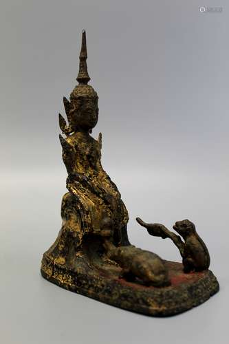 Thai bronze statue.