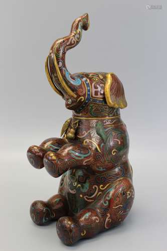 Chinese cloisonne elephant.