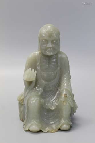 Chinese carved jade figure of an immortal.