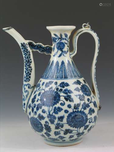 Chinese Blue and White Porcelain Teapot