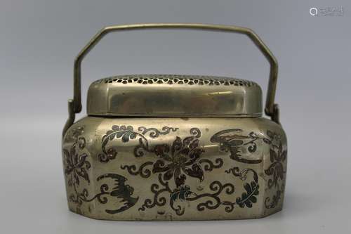 Antique Chinese metal hand warmer.