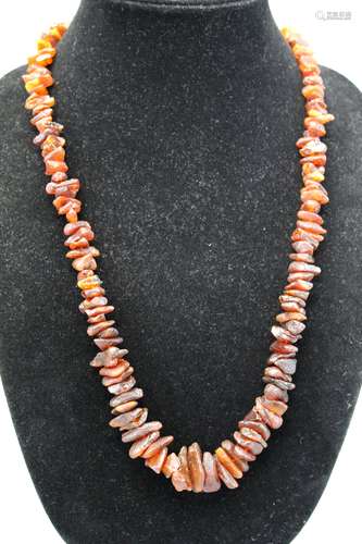 Natural amber necklace.