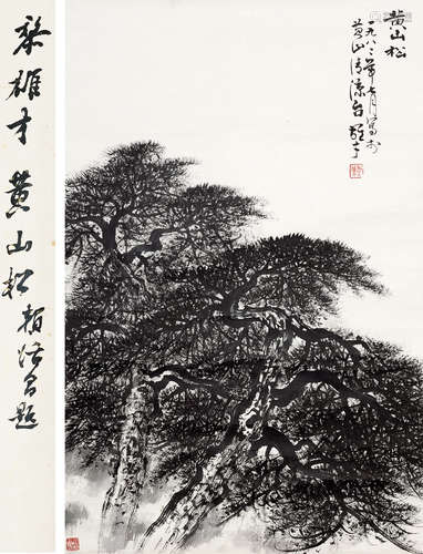 黎雄才 黃山松  紙本 立軸