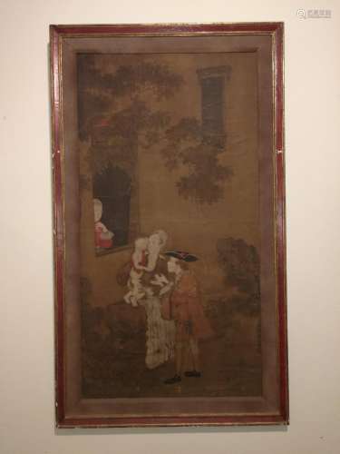 Chinese Painting On Silk Qing Dynasty Signed Cui Zizhong