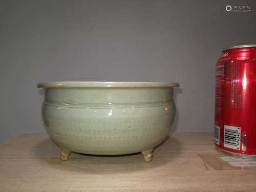 Chinese Celadon Porcelain Three-Legged Burner