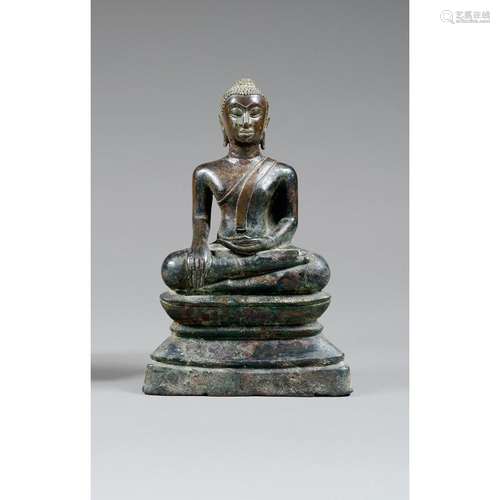 STATUETTE DE BOUDDHA MARAVIJAYA