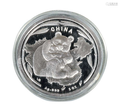 中国熊猫银币5安士