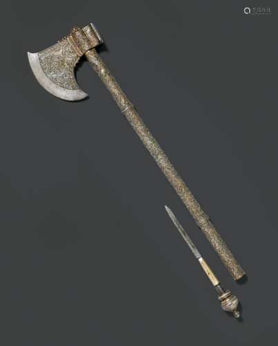 A PARTLY GILT AXE (TABAR).