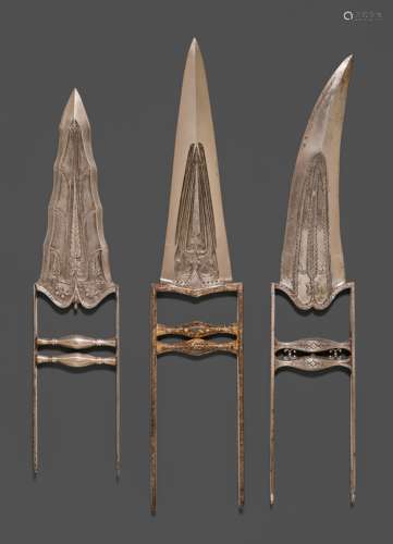 THREE PUSH-DAGGERS (KATAR).