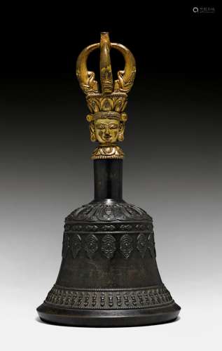 A FINE AND LARGE RITUAL BELL (GHANTA).