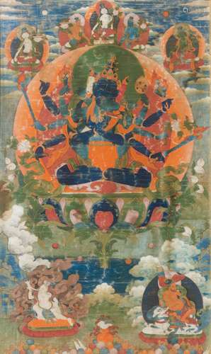 A THANKA OF GUHYASAMAJA YAB-YUM.