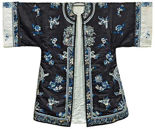 A MIDNIGHT-BLUE WOMAN'S SURCOAT.