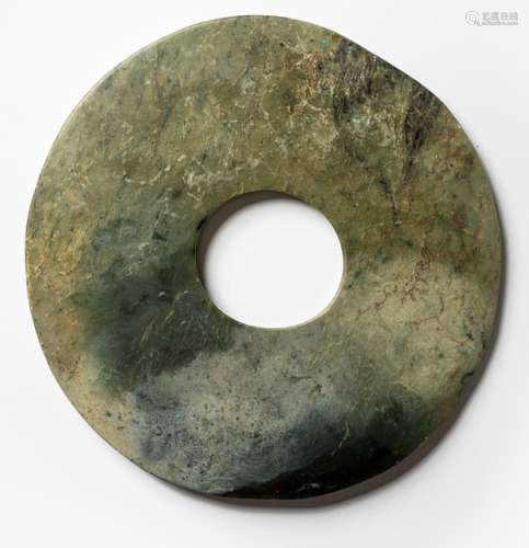 A DARK GREY-GREEN JADE 'BI' DISC