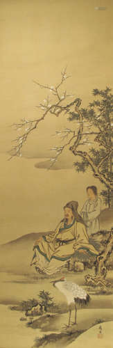 THE SCHOLAR LIN HEJING WITH A CRANE AND A BOY