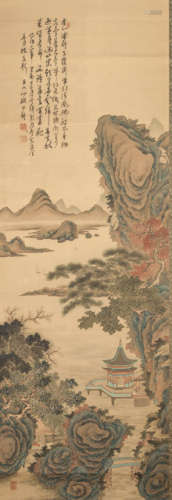 A LANDSCAPE PAINTING IN THE STYLE OF TANOMURA CHOKYUNYU (1841-1907)