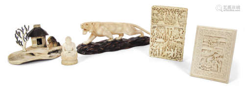 FIVE IVORY CARVINGS: A CASE