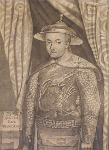 AN ETCHING DEPICTING A DIGNITARY