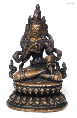 A BRONZE FIGURE OF VAJRASATTVA