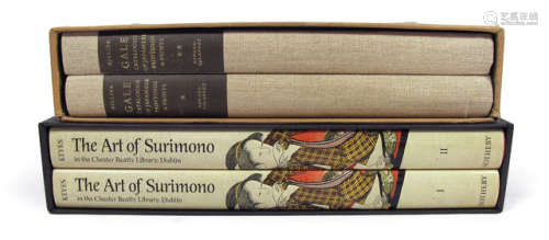 4 VOL. JAPANESE PAINTING: The Art of Surimono / Catalogue of Japanese Paintings and Prints - Property from an European private collection