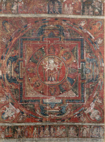 A PAUBHA DEPICTING THE MANDALA OF AMOGHAPASHALOKESHVARA