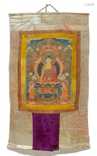 A THANKA OF BUDDHA SHAKAMUNI.