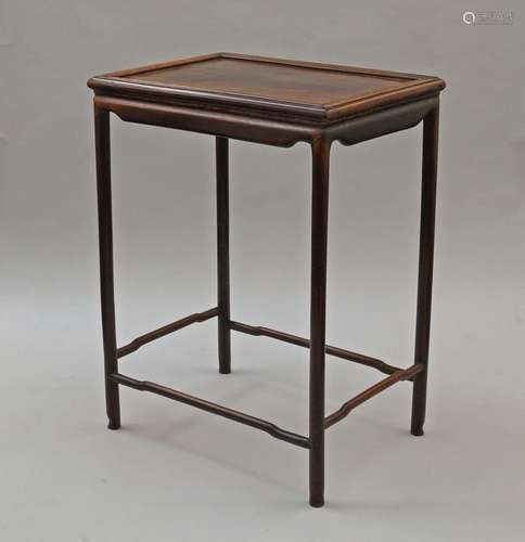 A Chinese hardwood rectangular occasional table, late 19th century, 70cm x 37cm x 51cm