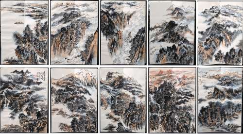 Lu Yanshao: color and ink landscape album
