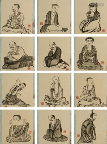 Qi Baishi: Ink on paper ‘monks’ album