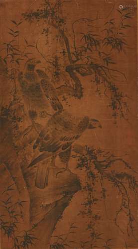 Anonymous: ink on silk ‘eagle’ painting