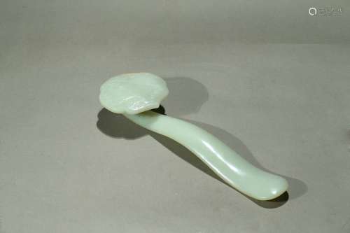 A white jade ruyi scepter