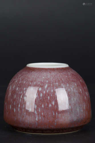 A Chinese Red Glazed Porcelain Water Pot