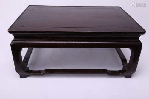 A Chinese Carved Zitan Low Table