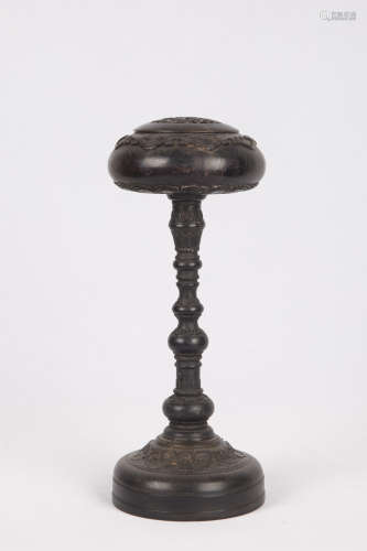 A Chinese Carved Zitan Hat Stand