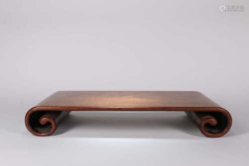 A Chinese Carved Rosewood Low Table