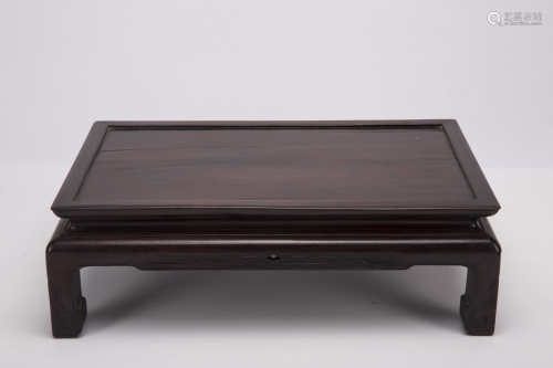 A Chinese Carved Rosewood Low Table