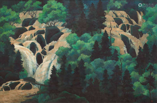 闻立鹏 1981年作 风景 画布油彩